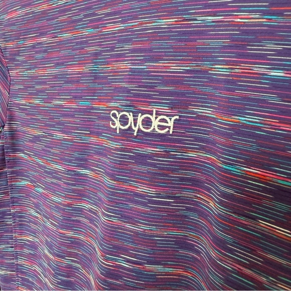 Spyder Women's Purple Turtleneck Long Sleeve Top Size L Stretch Outdoor Casual - Picture 10 of 12